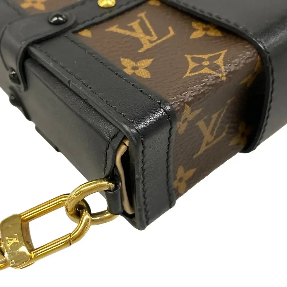 Louis Vuitton Pochette Trunk Vertical Monogram Shoulder Bag M63913 Black